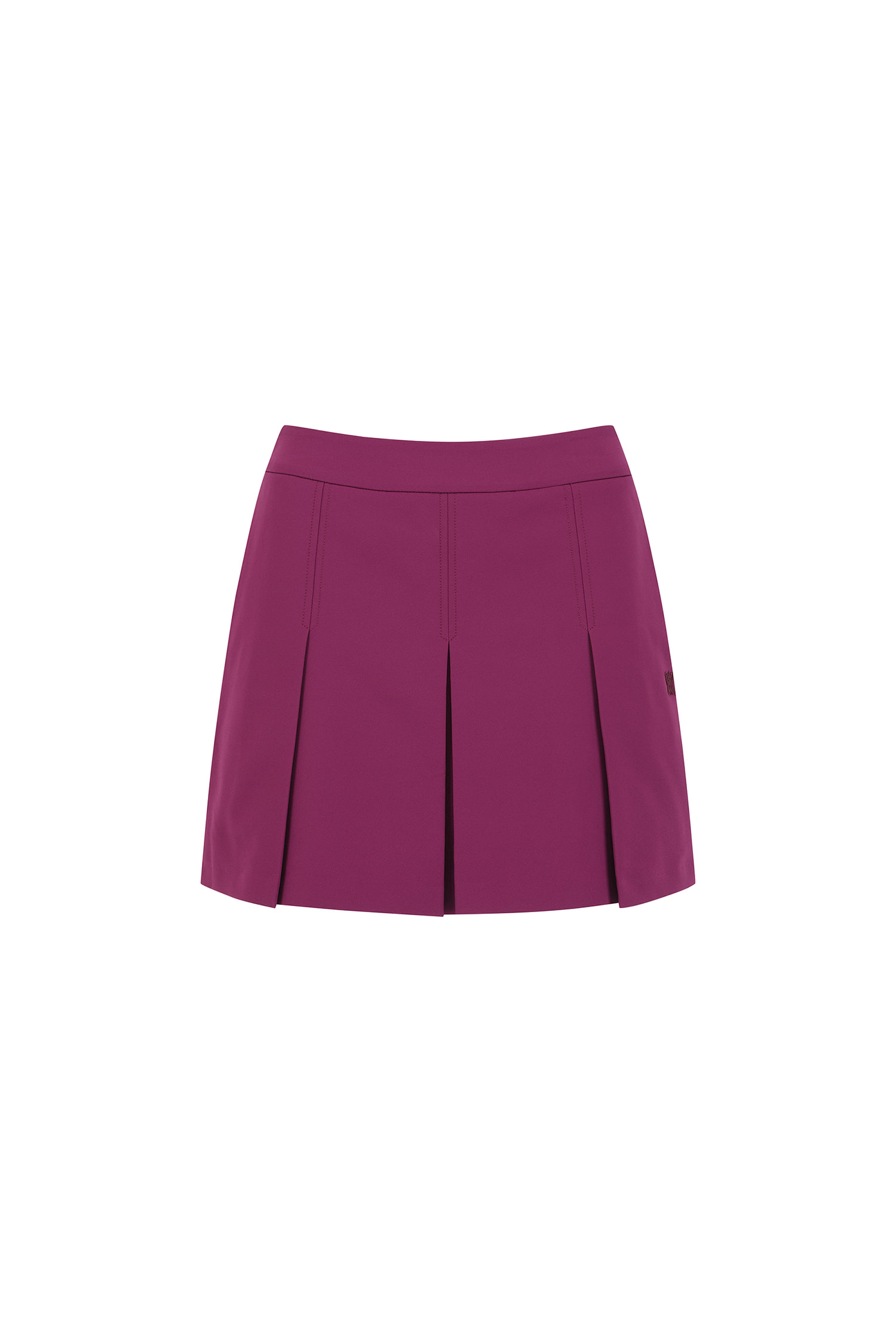 Chân váy golf nữ xếp ly màu tím mận — Anew | Seoul Golf Fashion