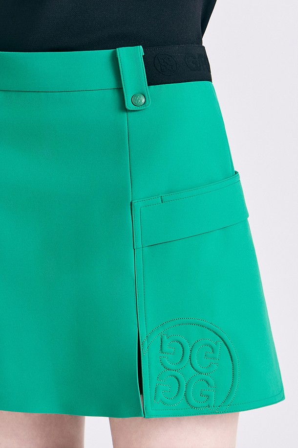 Váy golf nữ dáng chữ A màu xanh lá — ảnh 6