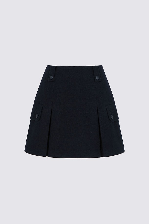 Chân váy golf nữ xanh navy G/FORE dáng xòe với túi hộp hai bên