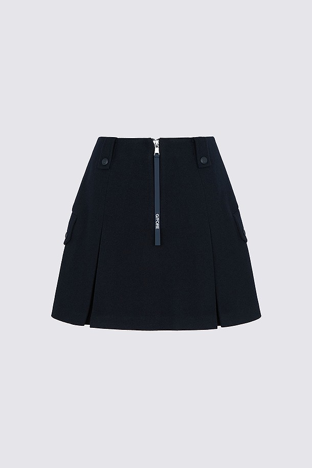 Chân váy golf nữ dáng xòe túi hộp màu xanh navy — ảnh 2
