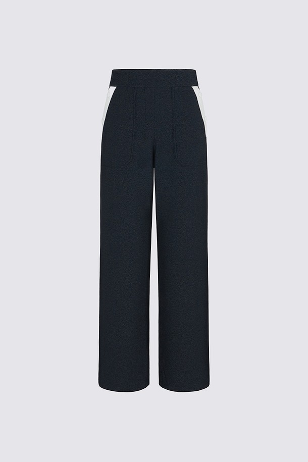 Quần golf nữ ống suông phối túi trắng màu xanh navy G/FORE