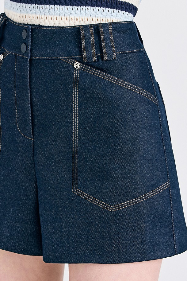 Quần short golf nữ dáng suông màu xanh navy — ảnh 5
