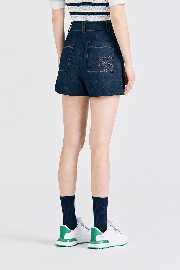 Quần short golf nữ dáng suông màu xanh navy — ảnh 4