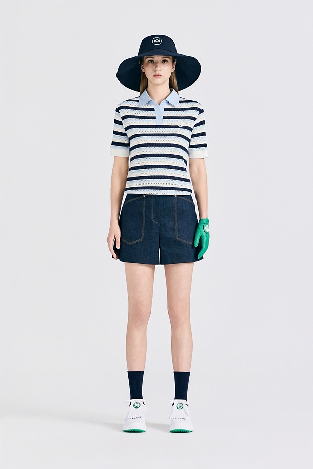 Quần short golf nữ dáng suông màu xanh navy — ảnh 2