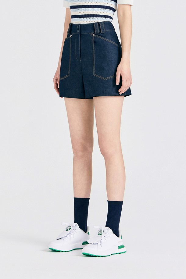 Quần short golf nữ dáng suông màu xanh navy — ảnh 3