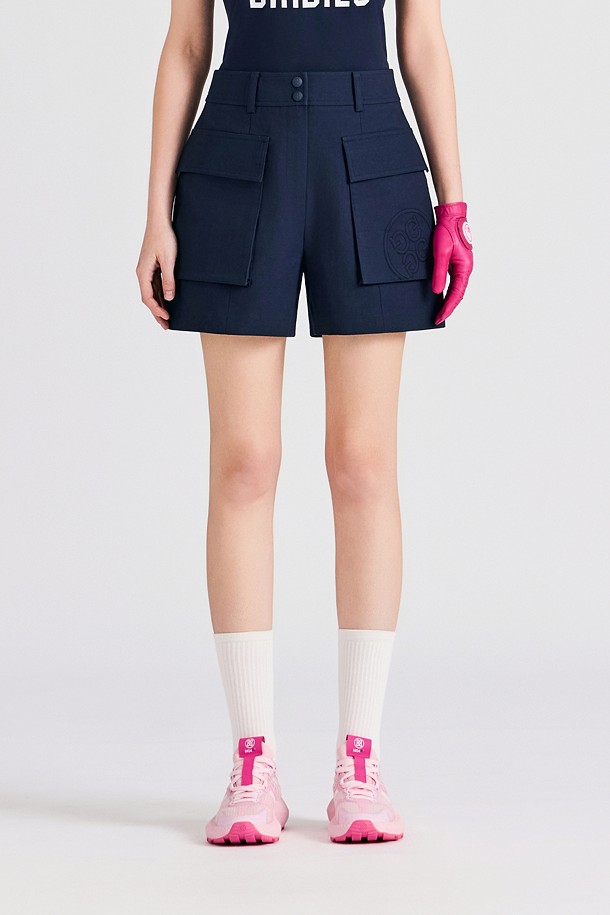 Quần short golf nữ màu xanh navy thiết kế 2 túi hộp phong cách hiện đại từ G/FORE