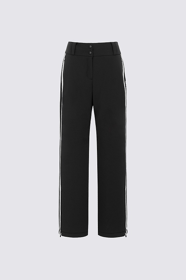 Quần golf nữ ống suông viền trắng màu đen — G/FORE | Seoul Golf Fashion