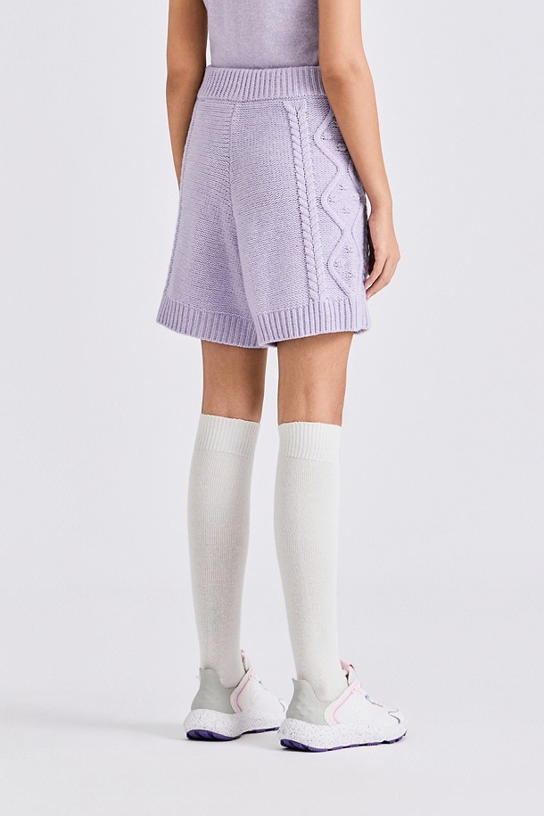 Quần short golf nữ dệt kim màu tím nhạt — ảnh 4