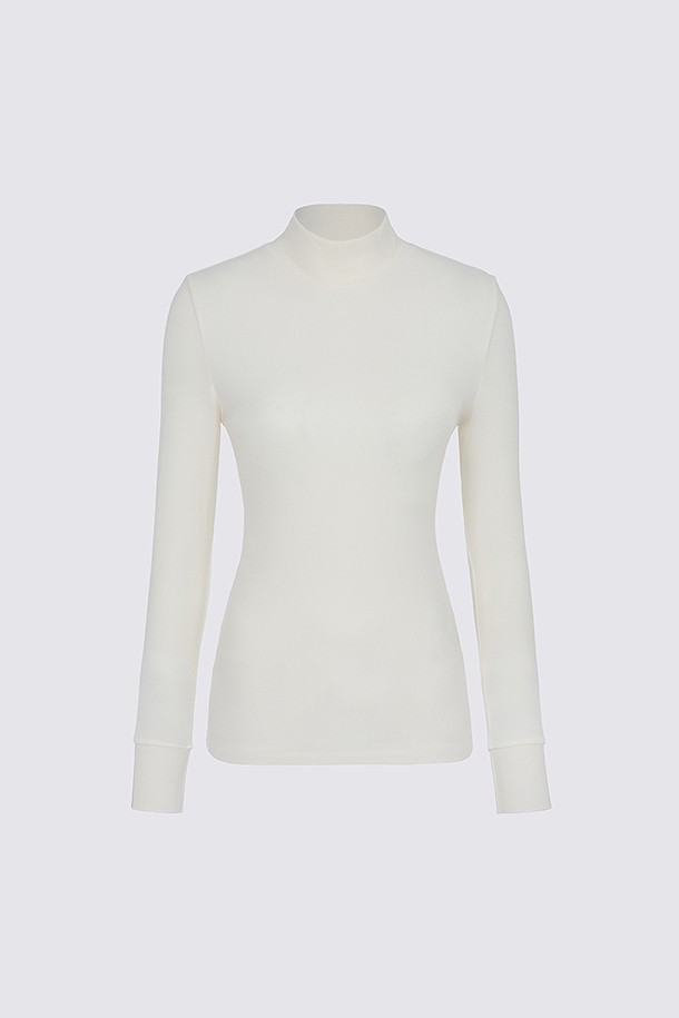 Áo golf nữ cổ lọ tay dài màu ngà — G/FORE | Seoul Golf Fashion