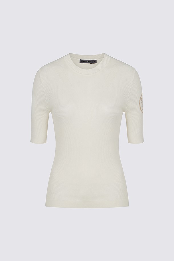 Áo knit golf nữ tay lỡ màu be — G/FORE | Seoul Golf Fashion