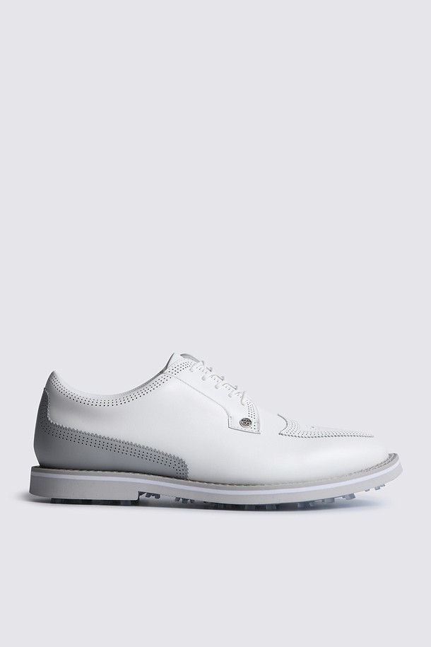 Giày golf nữ dáng Oxford phối màu xám nhạt của G/FORE, thiết kế đục lỗ trang trí