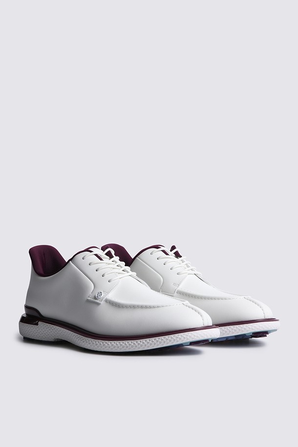Giày golf nữ phối viền màu đỏ rượu vang — ảnh 2