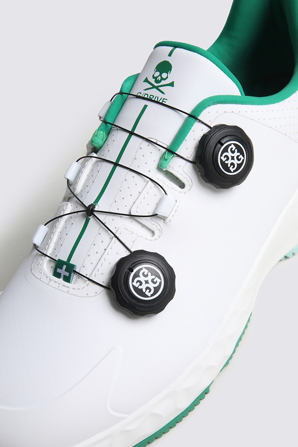 Giày golf nữ màu trắng viền xanh lá G/FORE — ảnh 4