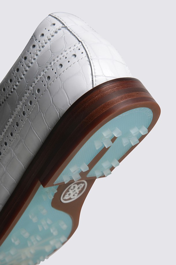 Giày golf nữ dáng Oxford họa tiết vân da trắng — ảnh 5
