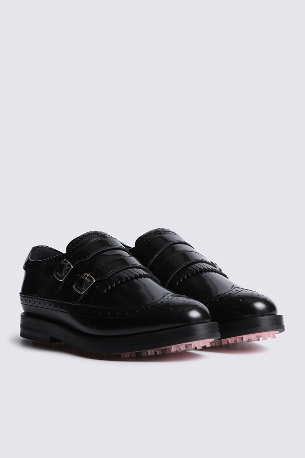 Giày golf nữ đen kiểu monk strap đôi — ảnh 2