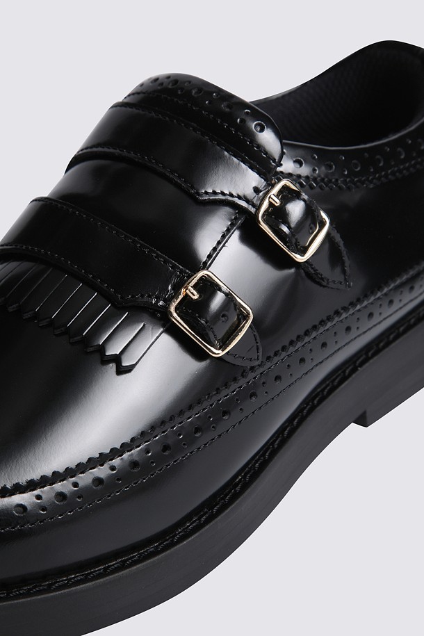 Giày golf nữ đen kiểu monk strap đôi — ảnh 4