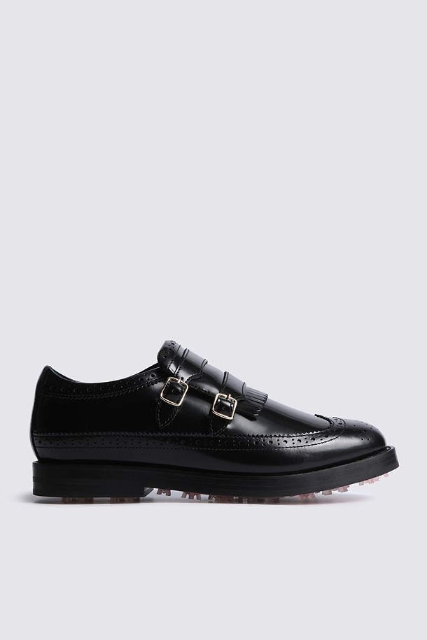Giày golf nữ màu đen thiết kế monk strap đôi phong cách sang trọng của G/FORE
