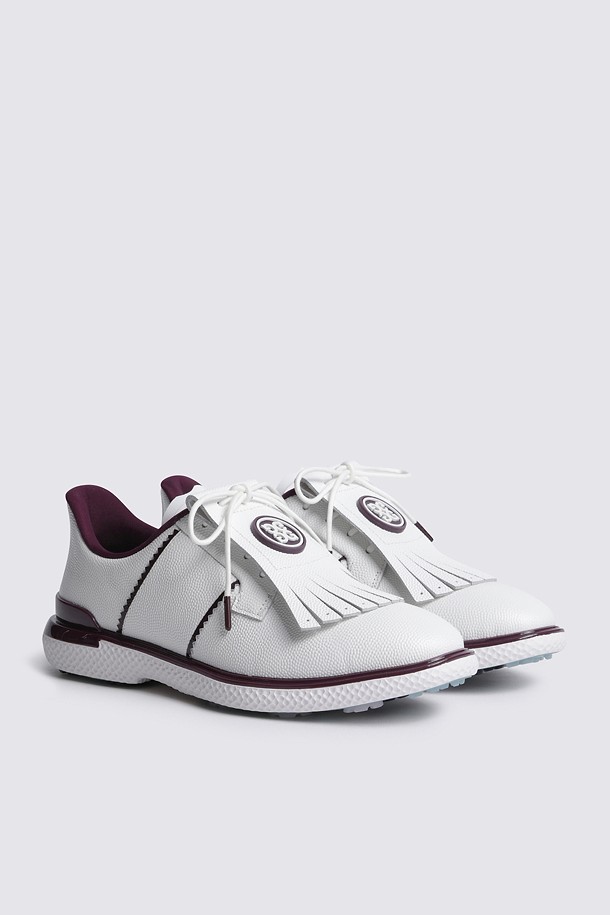 Giày golf nữ buộc dây phối viền đỏ rượu vang — ảnh 2