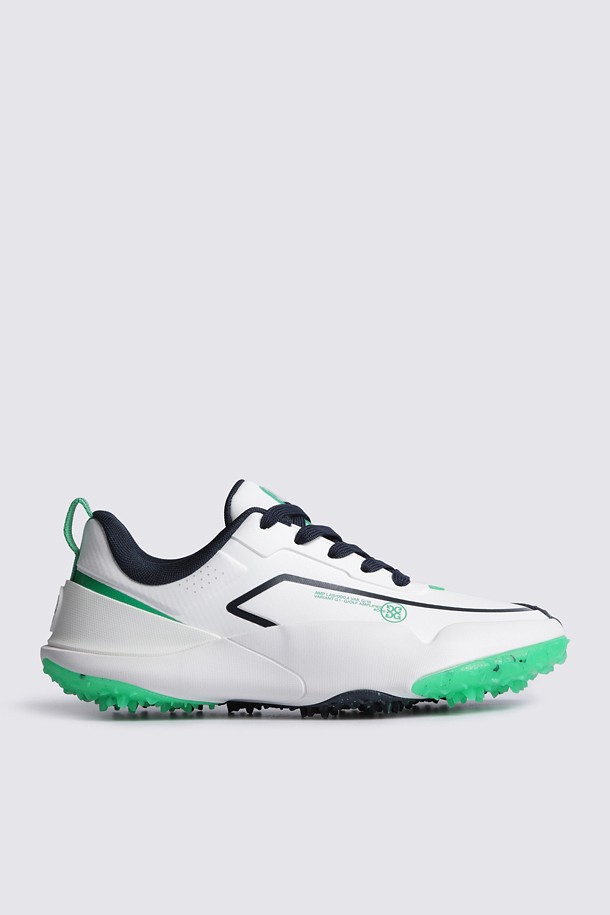 Giày golf nữ G/FORE màu trắng phối xanh lá thiết kế đế mềm có gai chống trượt