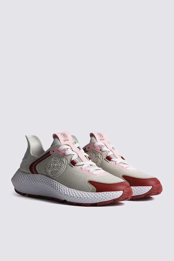 Giày golf nữ phong cách sneakers phối màu hồng đỏ trắng — ảnh 2