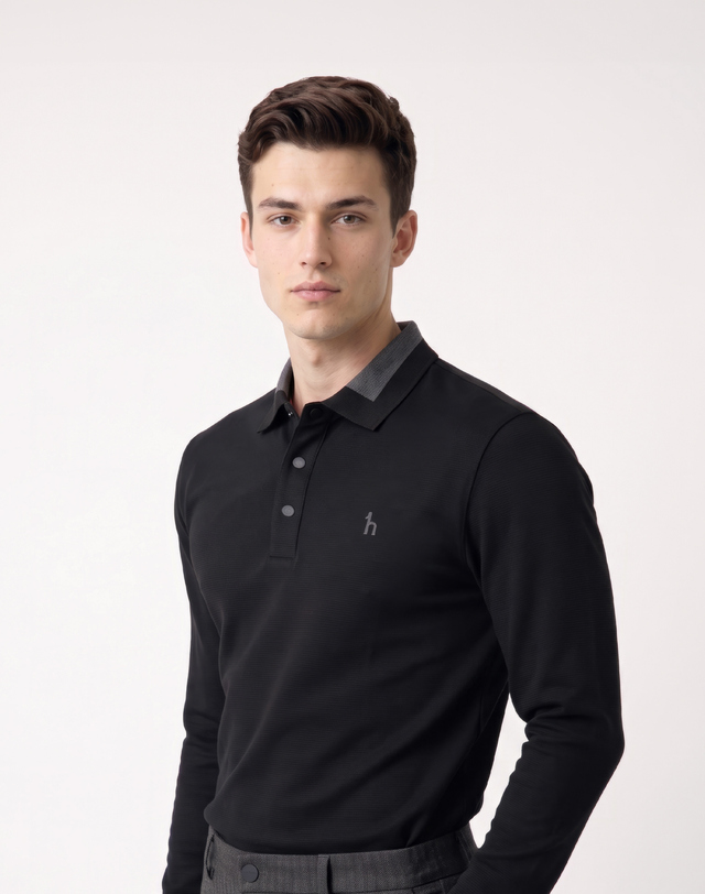 Váy golf nữ Hazzys dáng suông màu đen thanh lịch