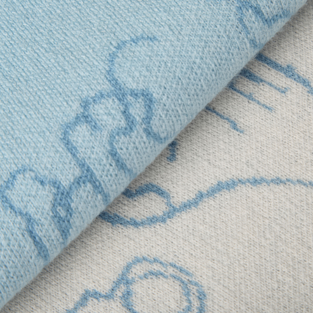 Áo knit golf nữ họa tiết chó màu xanh nhạt — ảnh 6