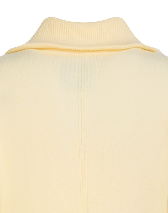 Áo knit golf nữ cổ trụ khóa kéo màu vàng — ảnh 5