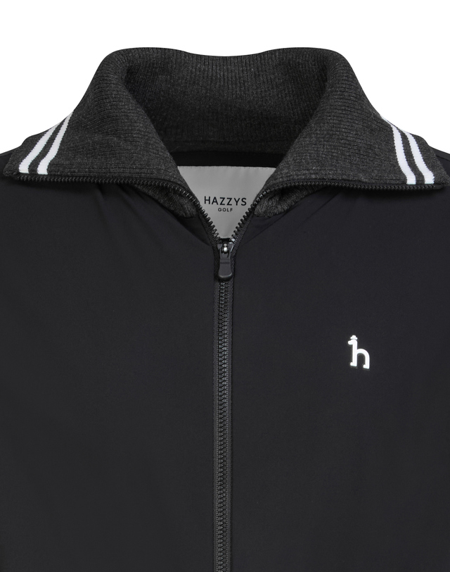 Áo knit golf nữ tay dài phối vải đen — ảnh 3