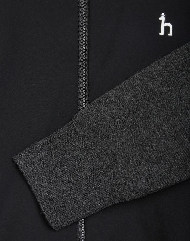 Áo knit golf nữ tay dài phối vải đen — ảnh 4