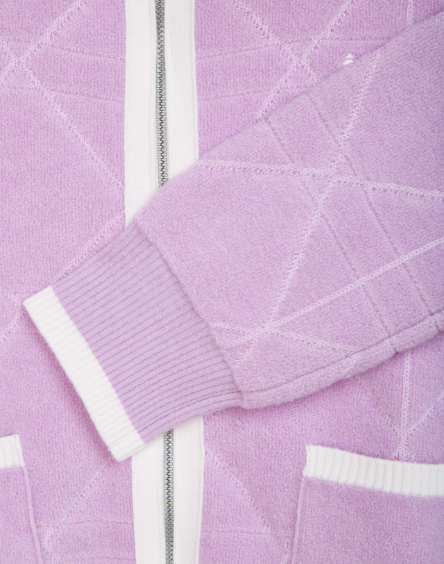 Áo knit golf nữ phối khóa kéo màu hồng — ảnh 5