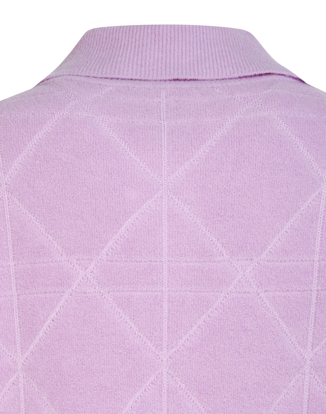 Áo knit golf nữ phối khóa kéo màu hồng — ảnh 6