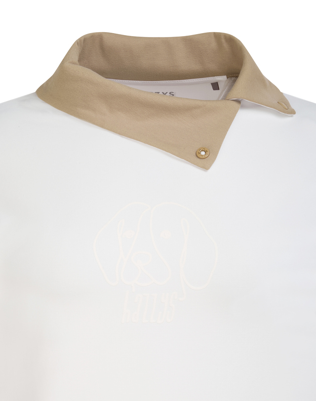 Váy liền golf nữ cổ lọ tay dài màu ngà — ảnh 3