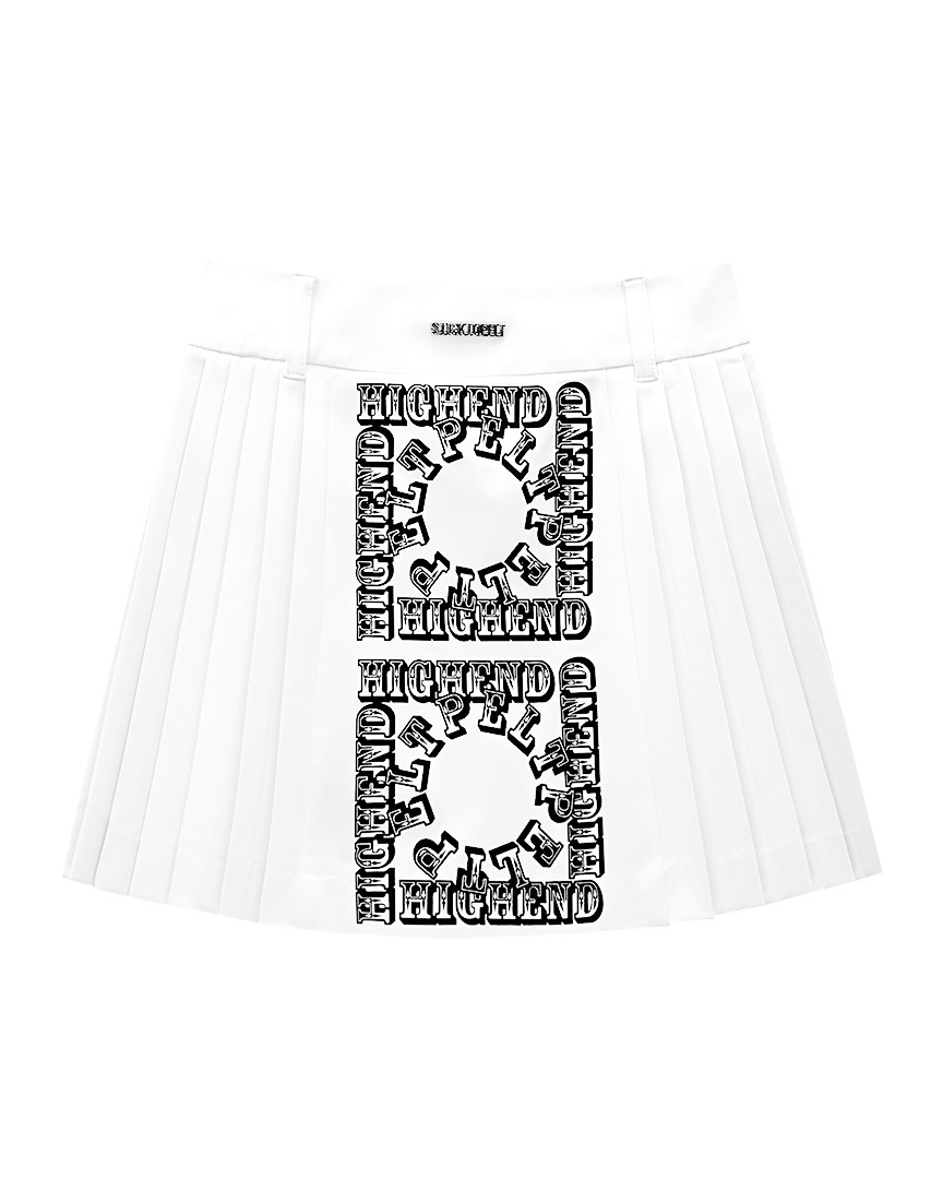 Váy golf nữ dáng xếp ly màu trắng — Pelt | Seoul Golf Fashion