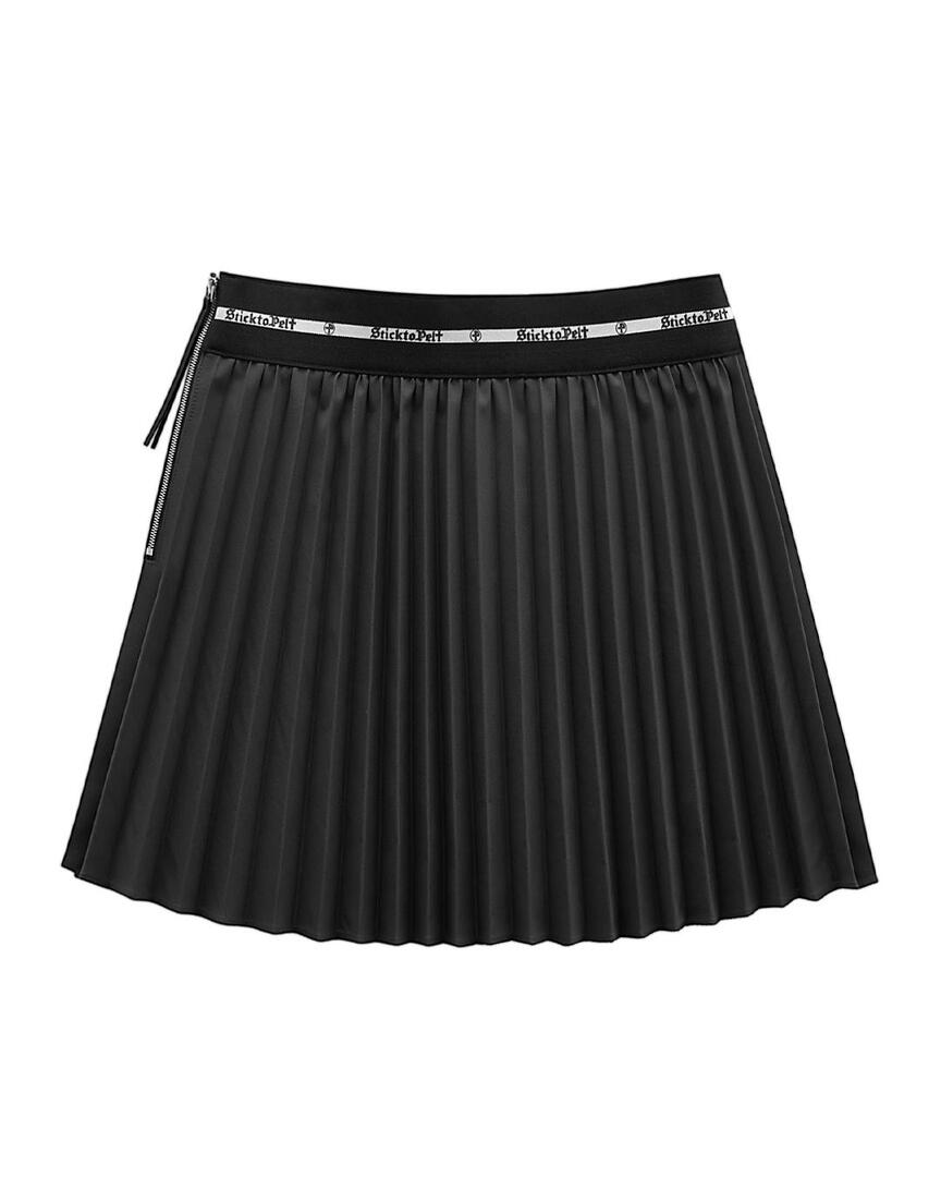 Váy golf nữ xếp ly họa tiết tròn màu xám đậm — ảnh 2
