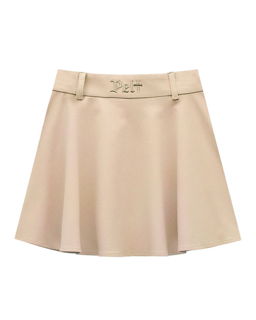 Váy golf nữ dáng chữ A màu be — Pelt | Seoul Golf Fashion