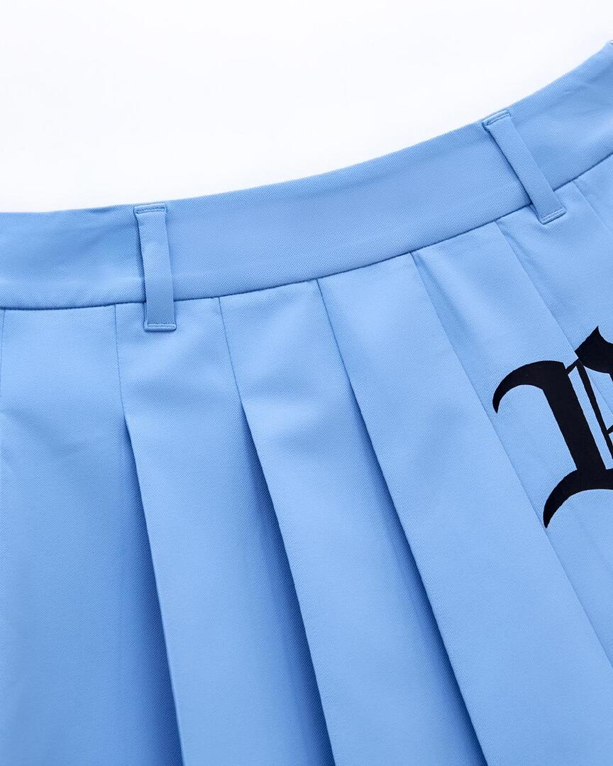 Chân váy golf nữ xếp li màu xanh dương in logo Pelt — ảnh 3