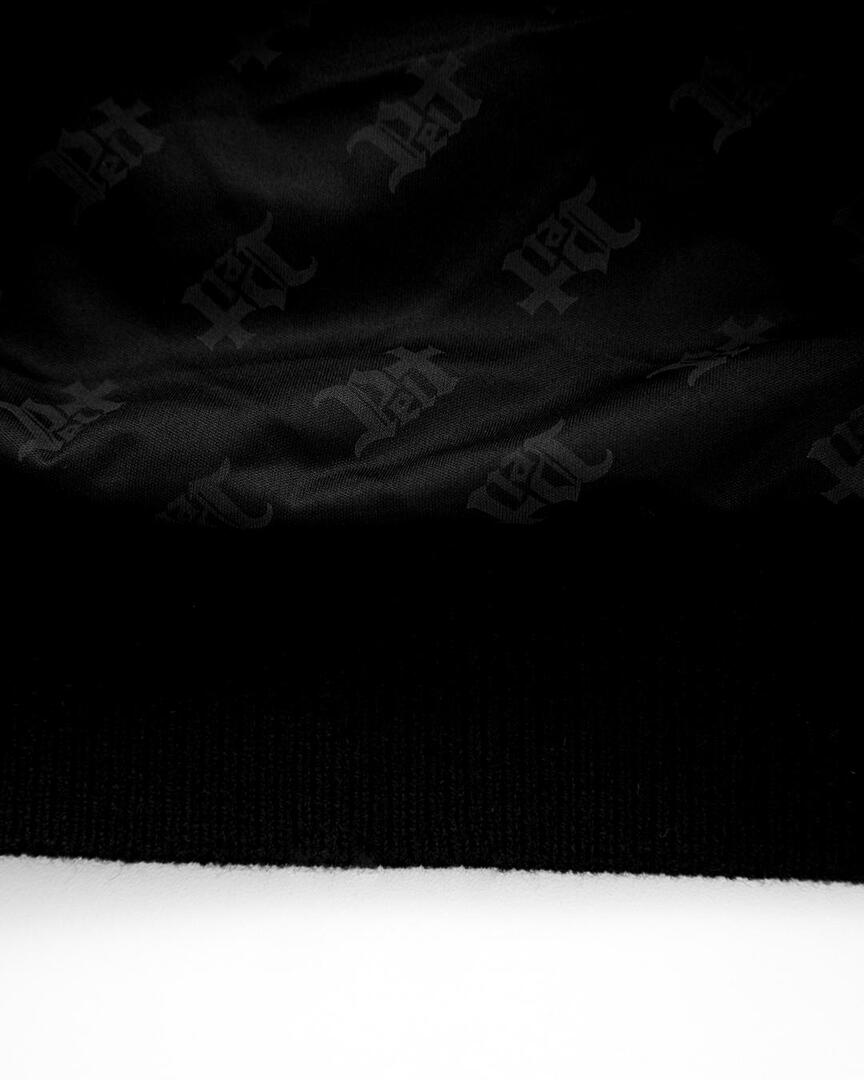 Áo knit golf nữ họa tiết logo Pelt màu đen — ảnh 5