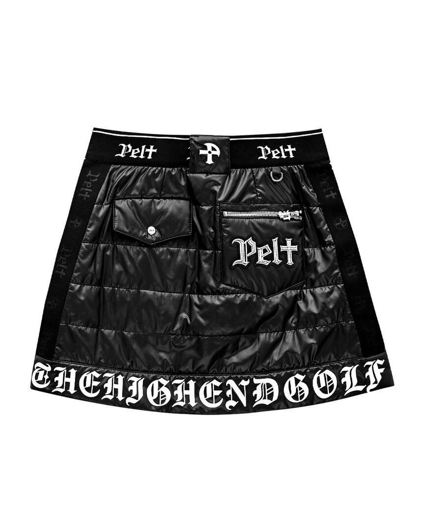 Váy golf nữ dáng suông túi nổi màu đen — ảnh 2
