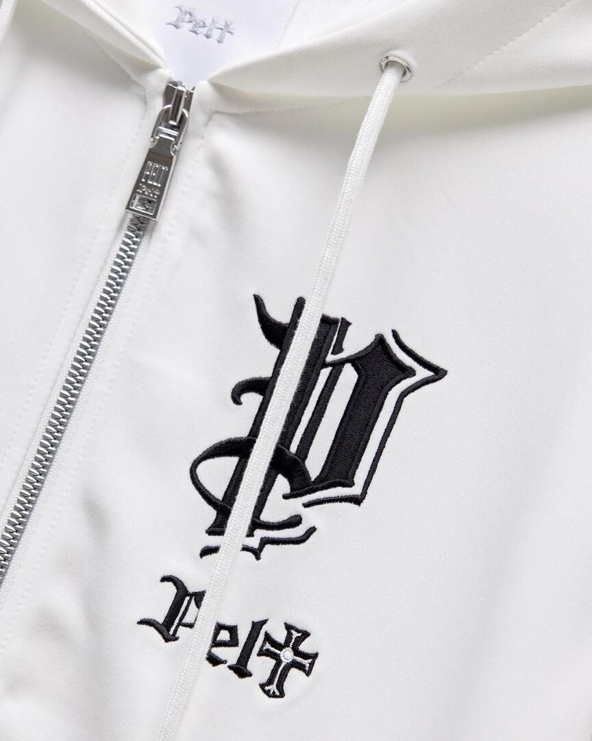 Áo khoác golf nữ dáng jumper màu trắng — ảnh 4