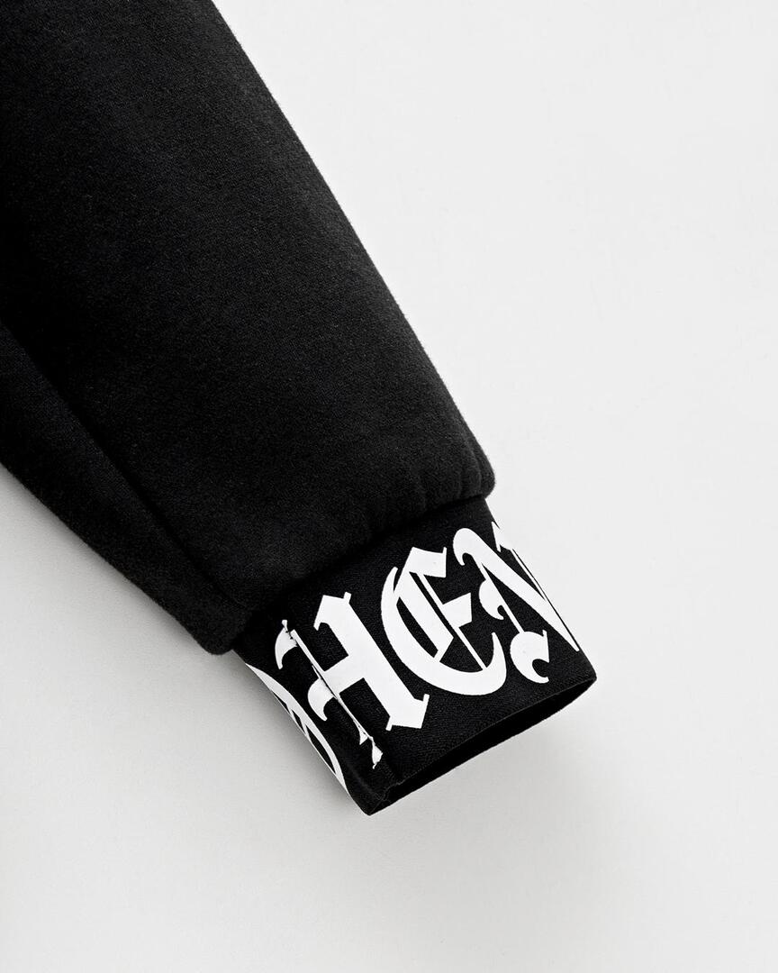 Áo golf nữ dáng sweater đen logo nổi — ảnh 4