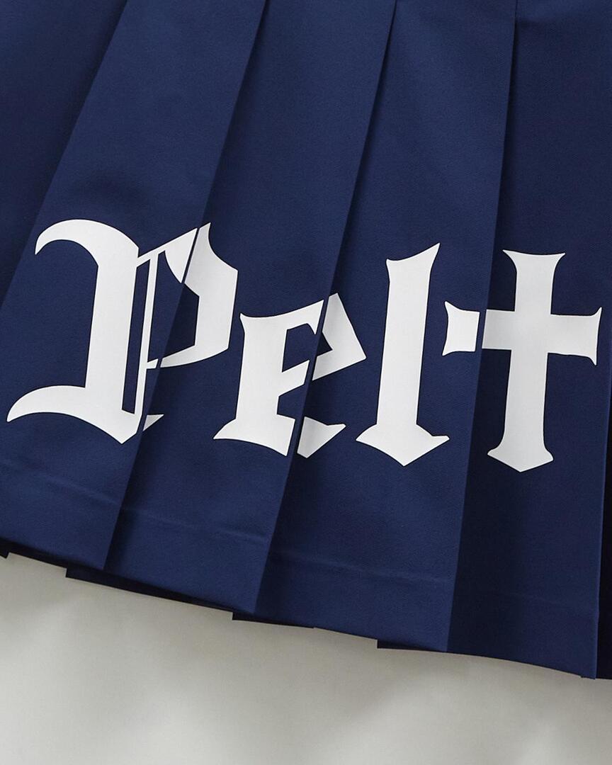Chân váy golf xếp ly họa tiết logo Pelt xanh navy — ảnh 4