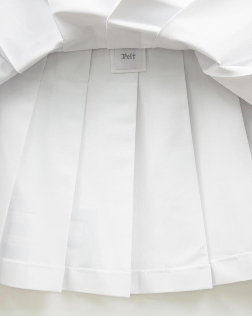 Chân váy golf nữ xếp ly trắng chữ logo — ảnh 5