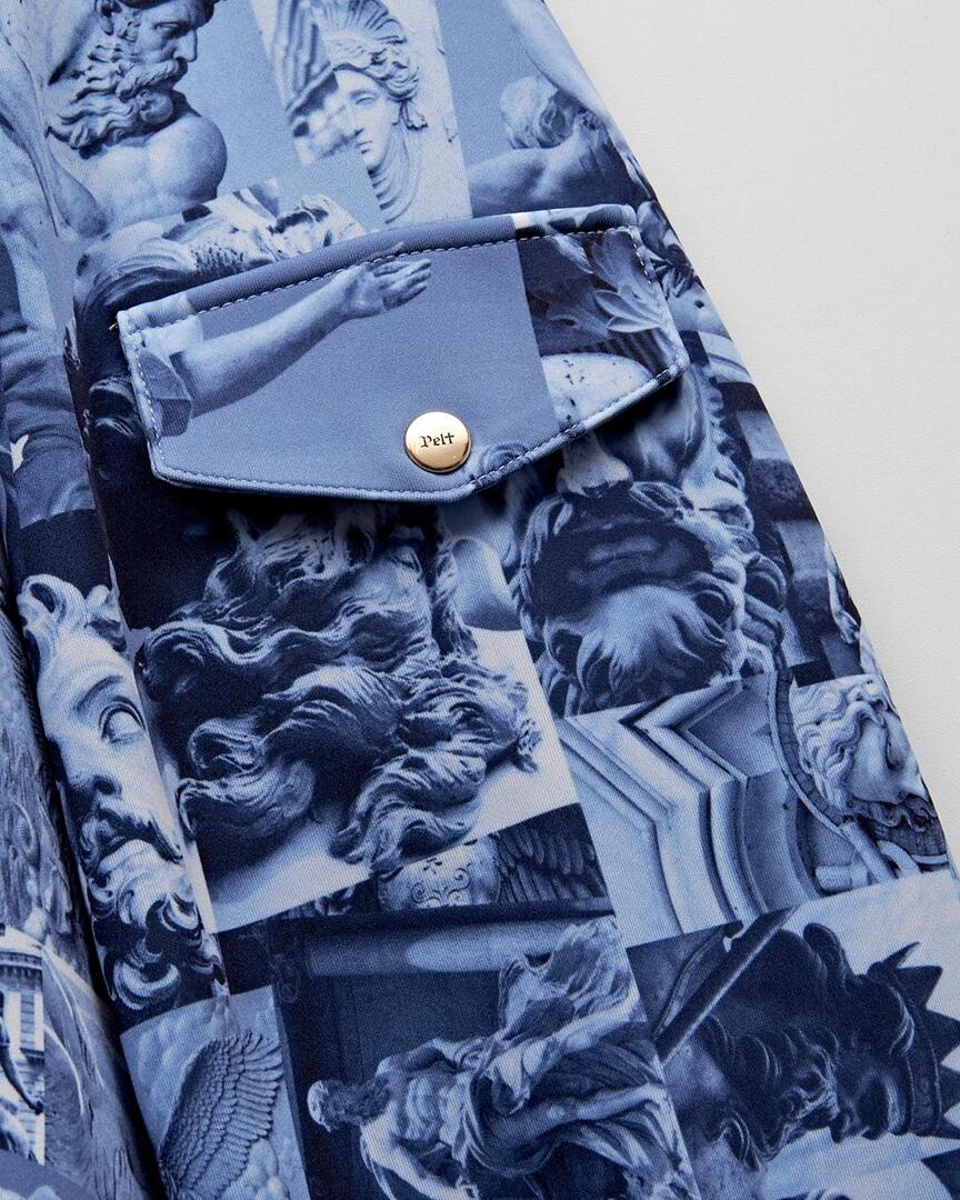 Áo golf nữ tay dài họa tiết tượng xanh navy — ảnh 5