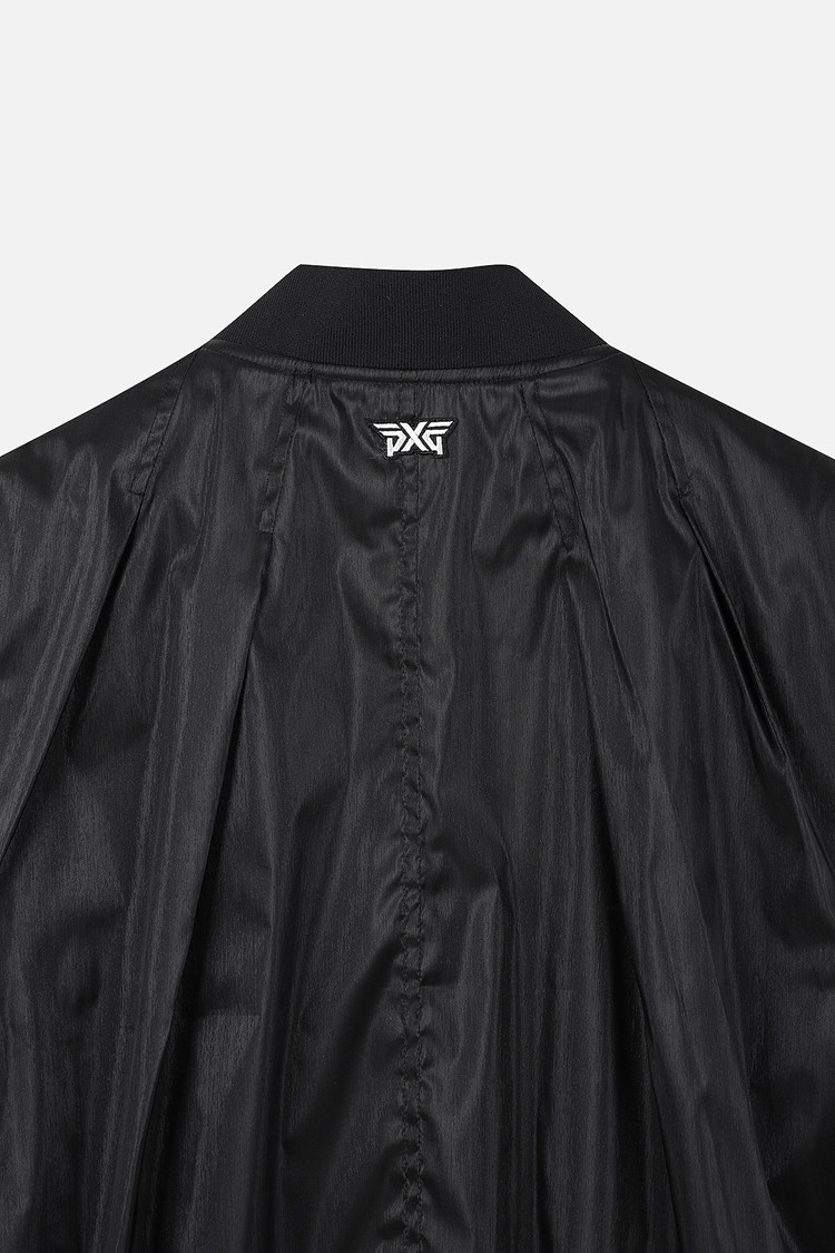 Áo vest golf nữ đen dạng bomber không tay — ảnh 6