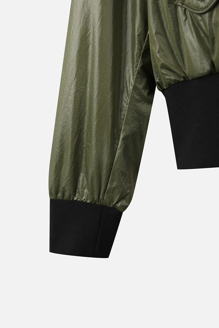 Áo khoác golf nữ dáng bomber màu kaki — ảnh 5