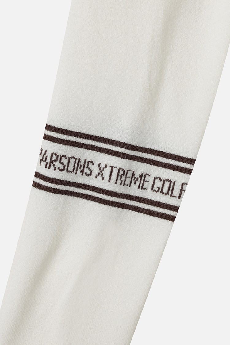 Áo sơ mi golf nữ tay dài cổ bẻ phối sọc nâu trắng — ảnh 4
