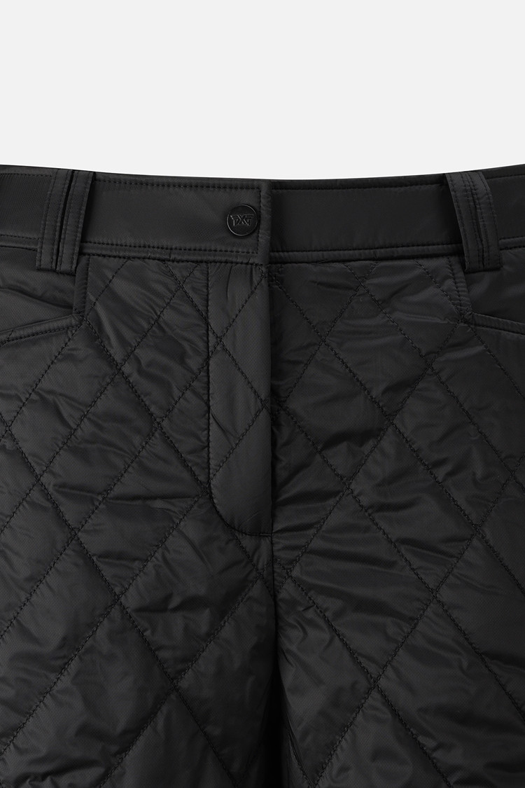 Quần golf nữ dáng shorts họa tiết chần bông màu đen — ảnh 3