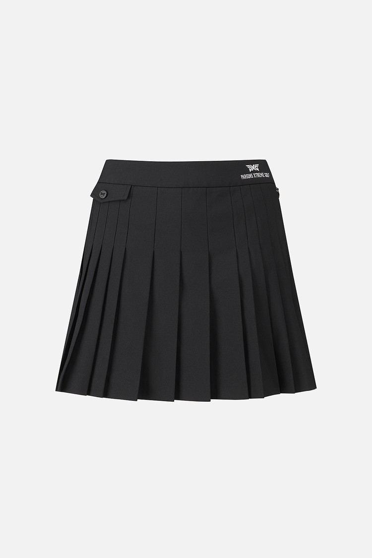 Chân váy golf nữ màu đen xếp li thiết kế thanh lịch PXG