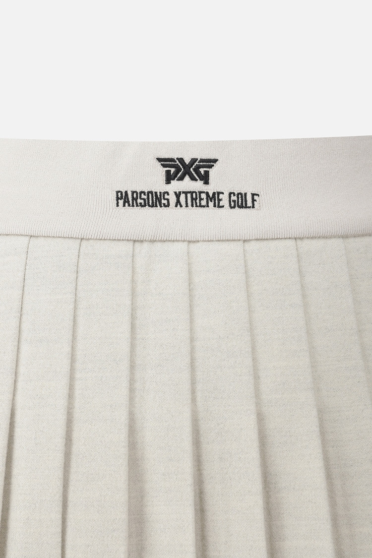 Váy golf nữ xếp ly dáng A màu be viền nâu — ảnh 6