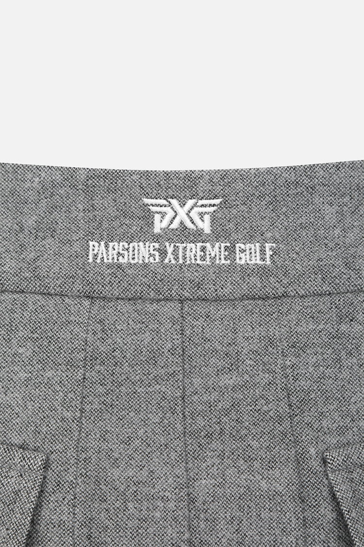 Chân váy golf nữ xếp ly giả phối khóa màu xám — ảnh 5